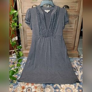 Speechless Dark Gray Ruffled Dress